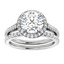 Samantha Halo Setting & Matching Wedding Ring