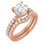 Eloise Hidden Halo French Pavé Setting & Matching Wedding Ring