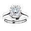 Isla Hidden Halo Cathedral Solitaire Setting & Matching Wedding Ring