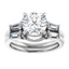 Sophia Three Stone Setting & Matching Wedding Ring