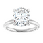 Olivia Oval Moissanite Solitaire Engagement Ring