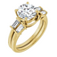 Sophia Three Stone Setting & Matching Wedding Ring