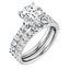 Rosie Cathedral Pavé Setting & Matching Wedding Ring