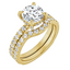 Eloise Hidden Halo French Pavé Setting & Matching Wedding Ring