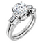 Sophia Three Stone Setting & Matching Wedding Ring