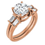 Sophia Three Stone Setting & Matching Wedding Ring