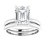 Olivia Emerald Moissanite Solitaire Engagement Ring