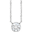 Hadley Solitaire Round Diamond Bezel Pendant Necklace