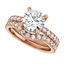 Eloise Hidden Halo French Pavé Setting & Matching Wedding Ring