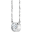 Hadley Solitaire Round Diamond Bezel Pendant Necklace