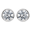 Poppy Round Lab Grown Diamond Bezel Stud Earrings