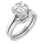 Isla Hidden Halo Cathedral Solitaire Setting & Matching Wedding Ring