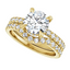 Eloise Hidden Halo French Pavé Setting & Matching Wedding Ring