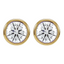 Poppy Round Lab Grown Diamond Bezel Stud Earrings