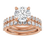 Rosie Cathedral Pavé Setting & Matching Wedding Ring