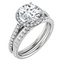 Samantha Halo Setting & Matching Wedding Ring