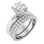 Chloe Hidden Halo Solitaire Setting & Matching Wedding Ring