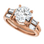 Sophia Three Stone Setting & Matching Wedding Ring